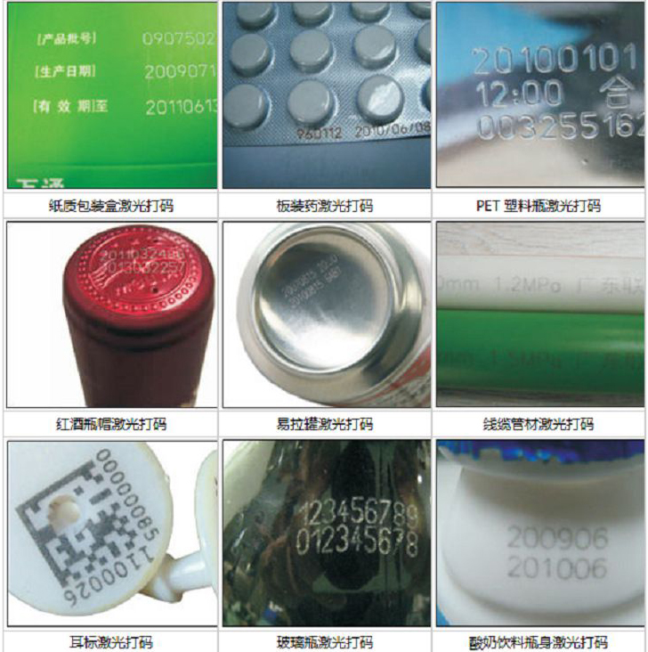 酒水飲料、食品醫藥包裝激光打標